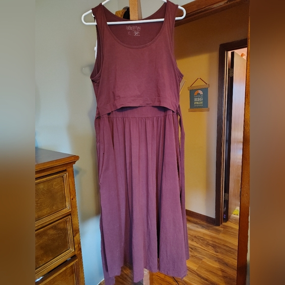 Latched Mama Dresses & Skirts - Latched Mama Maroon Sundress